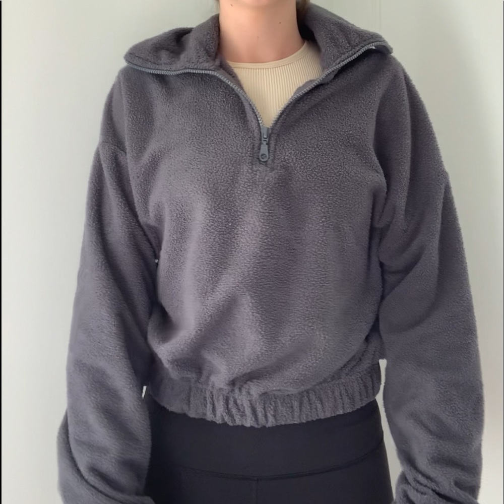 Urban Outfitters fuzzy quarter zip